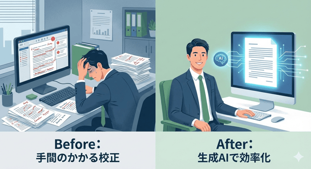 文章校正×生成AI　before-After