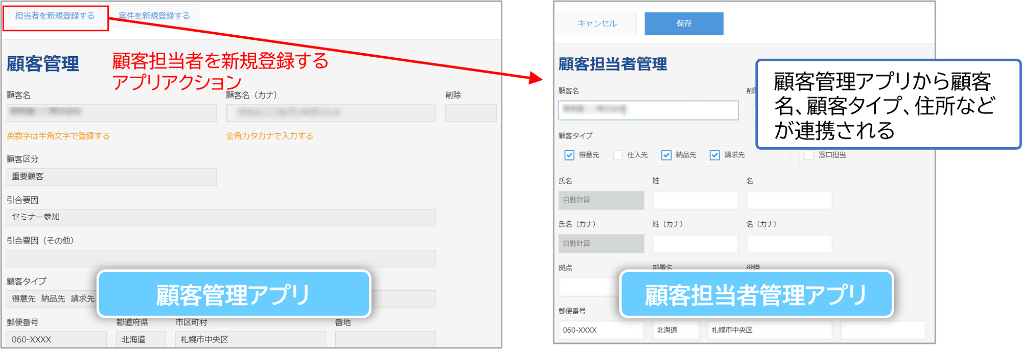 顧客担当者管理アプリ 顧客担当者管理アプリ