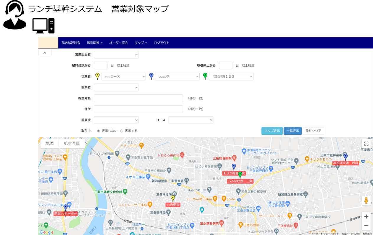 ランチシステム_営業対象マップ ランチシステム_営業対象マップ