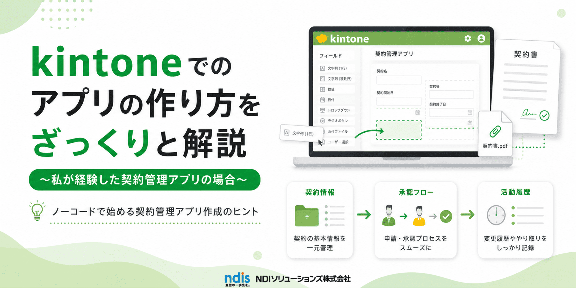 kintoneでのアプリの作り方をざっくりと解説～私が経験した契約管理アプリの場合～